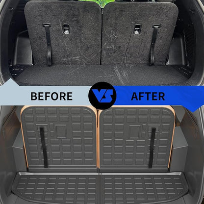 Rongtaod Cargo Mat + 2nd & 3rd Row Backrest Mats for 2021-2026 Kia Sorento | 6&7 Seats Trunk Mat Cargo Liner TPE All Weather Back Seat Cover Kick Mat 2024 Sorento Accessories - Image 2