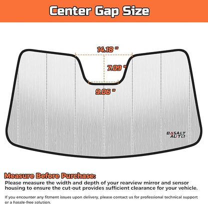 2023-2026 CR-V Windshield Sun Shade Compatible for 2023-2026 Honda CR-V Silver Reflective Foldable Front Sun Visor Sunshade Protector with Storage Bag Keep Interior Cool - Image 3