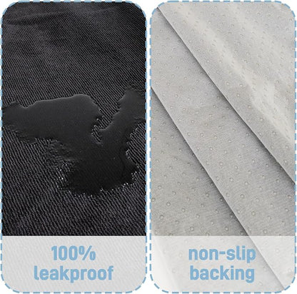 Waterproof Car Seat Cover Towel Front Seats 2 Pack, Universal Fit for Cars | Waterproof Sweating Seat Protector for SUVs, Anti-Slip Front Seat Cover for Gym, Outdoor, Pets & Travel, Black - Image 3