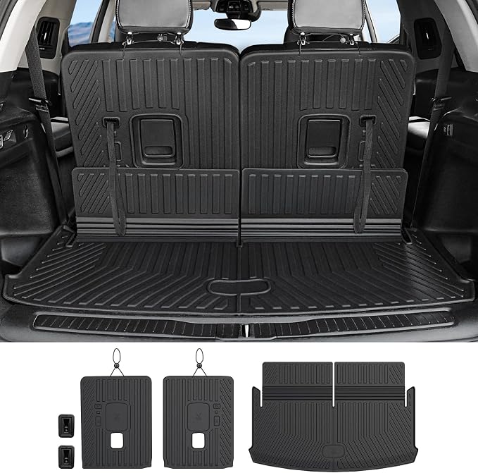 Cargo Mat for Jeep Grand Cherokee L 2021-2026 Accessories | Cargo Liner & Rear Seat Back Protector, All Weather TPE, Non Slip & Odorless & Scratch Proof, Quick Clean by JOULARISE