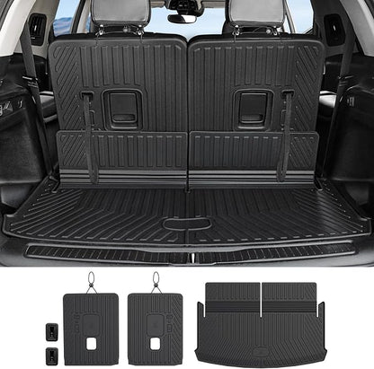 Cargo Mat for Jeep Grand Cherokee L 2021-2026 Accessories | Cargo Liner & Rear Seat Back Protector, All Weather TPE, Non Slip & Odorless & Scratch Proof, Quick Clean by JOULARISE