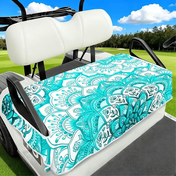 Golf Cart Seat Covers Club Car Golf Cart Accessories for Men Women Golf Carts Seat Towel Blanket 2-Seat Golf Cart Decorations by awufncksn
