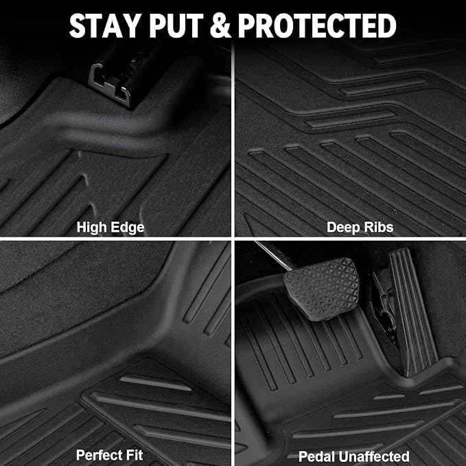 Floor Mats for 2019-2026 BMW X5 5-Seats Accessories | Full-Coverage Mats Set with Integrated Cargo Liner & Backrest Mat, Odorless & Durable, All-Weather Protection, 3D Laser Fit - Image 6