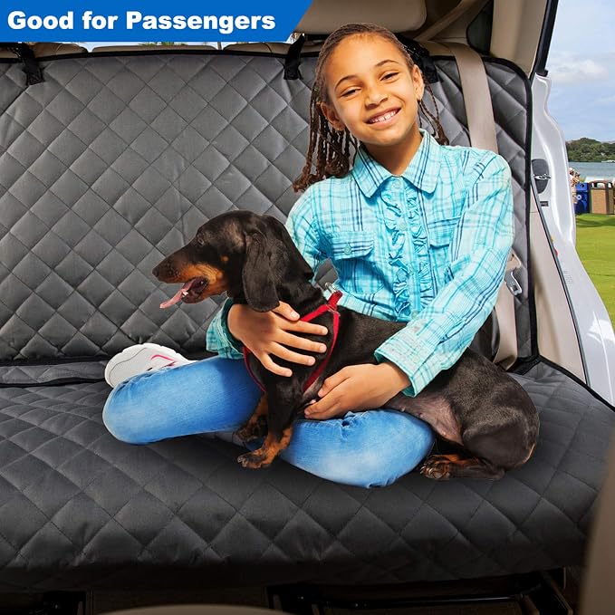 VIEWPETS Bench Car Seat Cover Protector, Waterproof Heavy-Duty, Grey | Nonslip Dog Back Seat Cover Protect from Mud, Spills, Scratches, Machine Washable, Universal Fit for Vehicles, Trucks&SUVs - Image 4