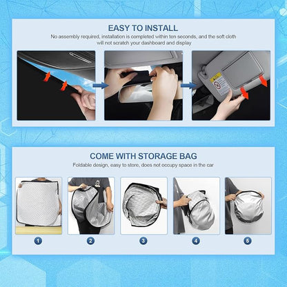 KMF 5pcs Thicken Sun Shades for Chevy Silverado 1500 2014-2019 Accessories, Chevrolet Full Car Window Covers Sunshade for Windshield Side, UV Block and Blackout Privacy for Camping Outdoor - Image 8