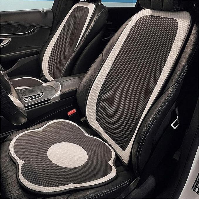 Cute Car Seat Covers Full Set, Universal Fit for Most Cars SUV Pick-up Truck Sedan, Fit for Tesla, Car Accessories for Women Interior, Automotive Vehicle Auto Interior Décor (Full Set) by Flying+Ideas