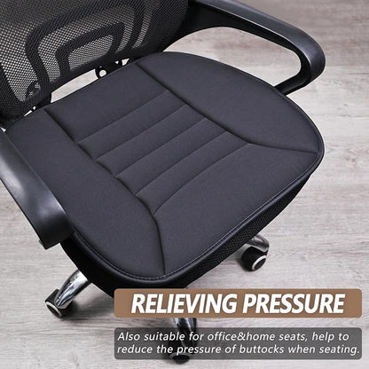 MYFAMIREA 2PCS Car Seat Cushion Pad 1.2" Thick Comfort Seat Protector for Car Driver Seat Office Chair Home Use Memory Foam Seat Cushion with Non Slip Bottom, 20'' x 18.5'', Dark Gray - Image 6