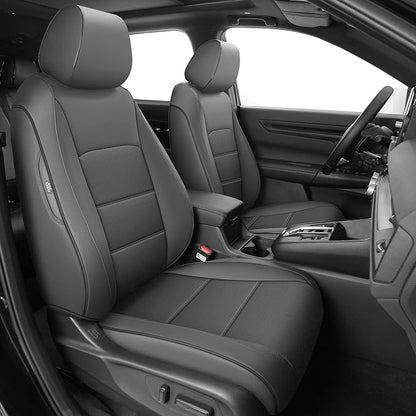 Custom Fit Seat Covers for Honda CRV 2023 2024 2025 2026 | Front&RearFull Set Car Seat Cover Faux Leather Gray by AOMSAZTO