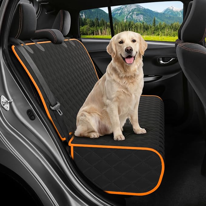 Bench Back Seat Cover for Dogs, Rear Dog Car Seat Covers for SUV & Truck | 100% Waterproof, Easy Install & Clean, Secure Non-Slip Fit, Scratch Protection, Universal Fit, Heavy-Duty Materials by Petloox