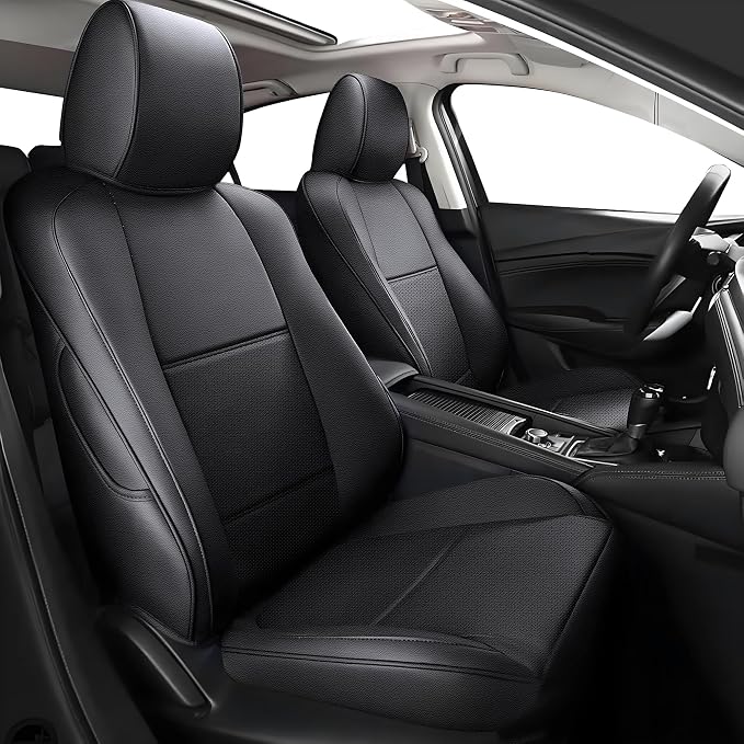 TTX LIGHTING Custom Fit Seat Covers for Mazda CX30 2020-2026 Full Set Black | Customized CX-30 Seat Covers, Premium Faux Leather, Full Coverage, Airbag compatible, Interior Upgrade, Pet-friendly by TTXLIGHTING%C2%AE