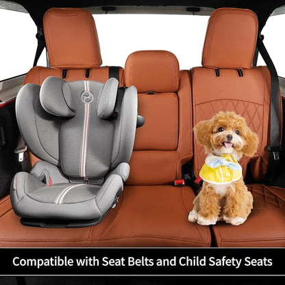 EKR Car Seat Covers for Subaru Forester 2019-2024(NO Base),Full Set | Custom Fit for Subaru Forester 2019-2024 (Not for Base)Full Coverage,Waterproof,Faux Leather(Brown) - Image 8