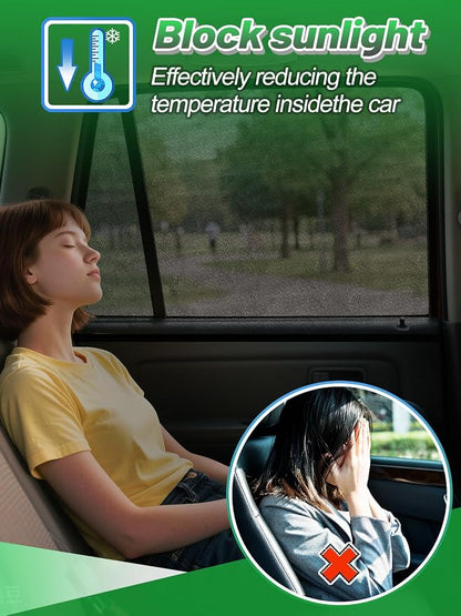 PAMASE Set of 4 Car Window Shades for SUV | Stretchy Mesh Car Side Window Covers, Anti-Mosquito, Privacy, Sun Shade for Camping, Fits Family, Baby, or Pet When Parking - Image 5