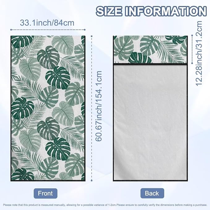 SEANATIVE Seat Cover Towel, Sweat Carseat Protector, Tropical Leaf Car Towel Cushion Cover Perfect for Car Truck SUV Seat, Great for Surfing Yoga Gym Workout - Image 7