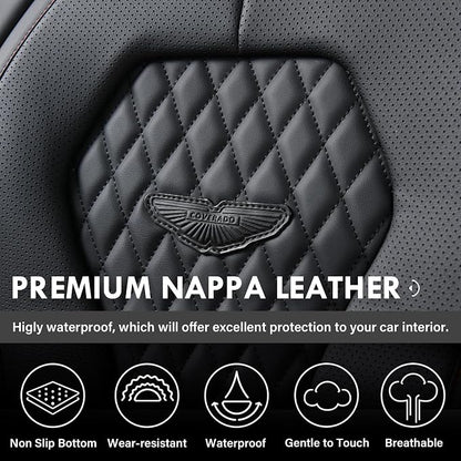 Coverado Car Seat Covers Full Set, Black Seat Covers, Waterproof Car Seat Cover, Car Seat Cushion, Car Seat Covers Front Seats Back Seat Covers, Car Seat Protector Universal Fit Most Cars Red Line - Image 9