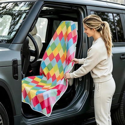 Waterproof Car Seat Cover Towel | Sweat-proof, Universal Fit for SUV & Truck, For Gym, Yoga, Pets, Beach, Non-Slip, Microfiber Fabric, Machine Washable - Image 2