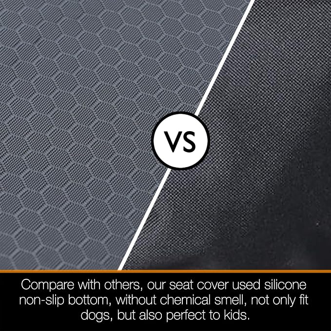Bench Dog Seat Cover, Oxford Cloth Vehicle Seat Cover for Car/SUV/Small Truck, Universal Fit, Black, Waterproof, Heavy Duty, Nonslip, Machine Washable - Image 2