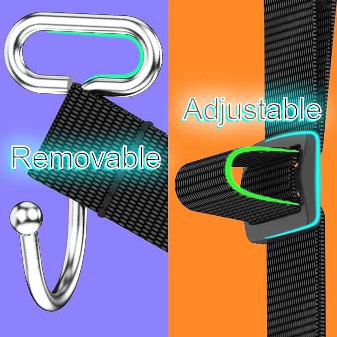 Car Headrest Hooks for Purse and Bags, 4 Pack | Adjustable Back Seat Hanger, Metal Heavy Duty, 100 lbs Capacity, Purse Holder - Image 3