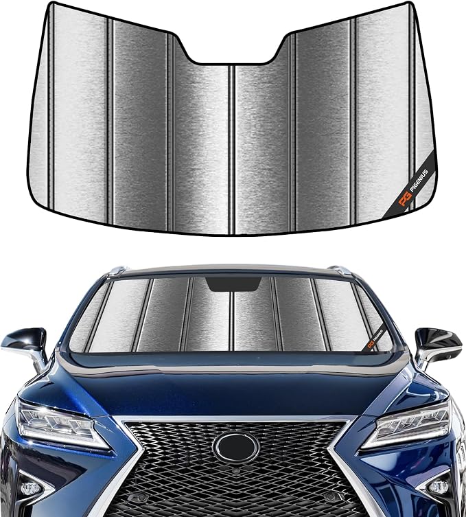 Pigenius Windshield Sun Shade for Lexus RX350/RX450h 2016-2022, RX350L/RX450hL 2018-2022 Custom Front Window Sunshade - Metallic by Pigenius