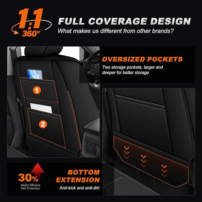 Custom Fit Seat Covers for Toyota 4runner 2011-2024 7 Seats | Full Set Faux Leather Car Seats Cover for 2011 2012 2013 2014 2015 2016 2017 2018 2019 2020 2021 2022 2023 2024 4Runner Black - Image 6