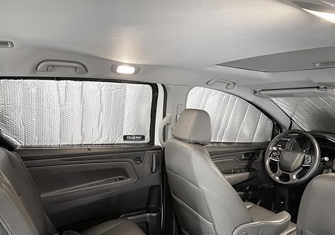Side Window Front Seat Reflective Sunshade Custom Fit for 2018 2019 2020 2021 2022 2023 2024 2025 2026 Honda Odyssey Minivan, UV Reflector Sun Protection Accessories (Set of 2) - Image 5