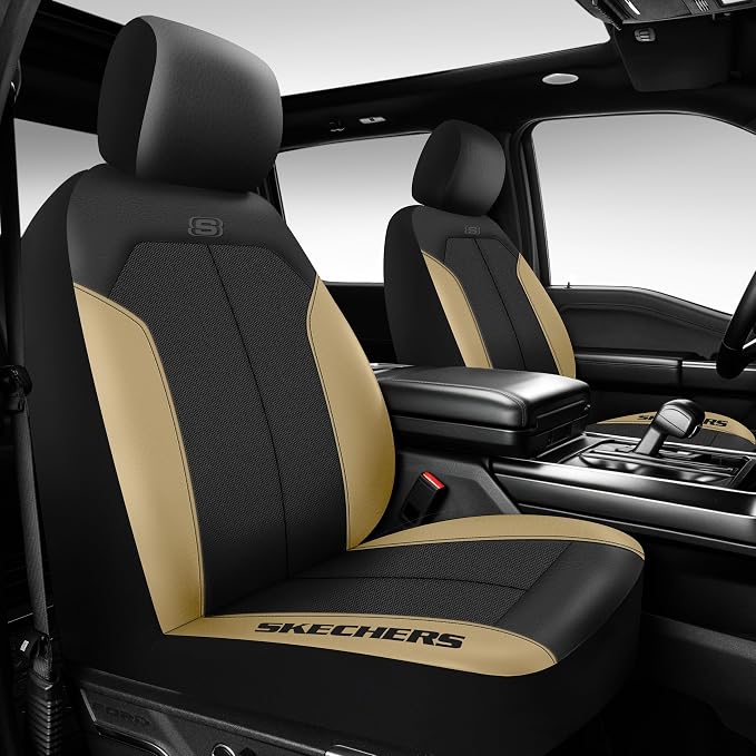 Skechers Car Seat Covers,GOGA Mat Oxford Cloth Seat Covers,Waterproof Car Seat Covers Front Seats,Automotive Universal Fit Seat Cover for Most Cars, Suvs, Trucks,Beige by Unknown
