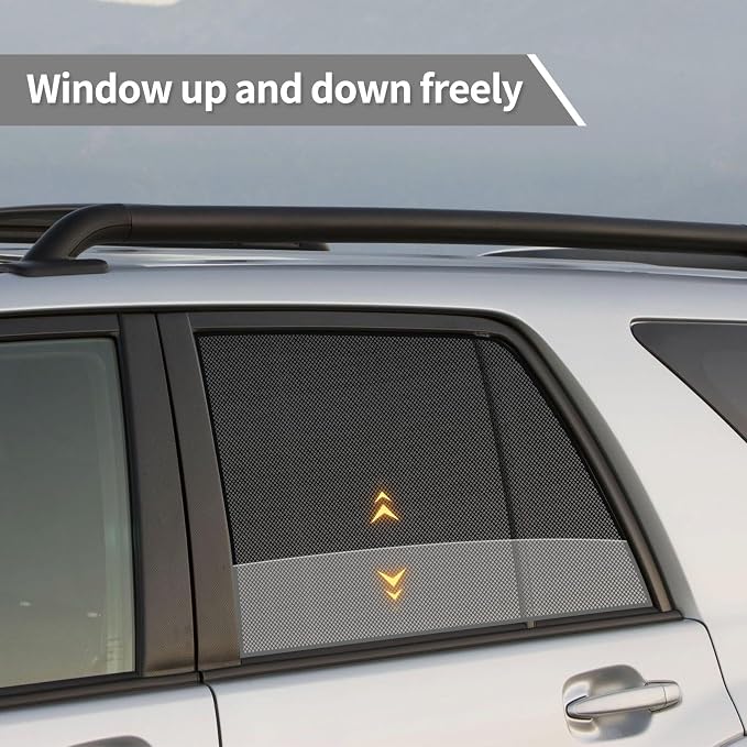 RAV4(2019-2024) Rear Side Window Shades - 2pcs Accessories for Baby | Breathable Mesh Car Privacy Window Covers, UV Protection and Heat Insulation for Road Trips, Napping, Camping - Image 5