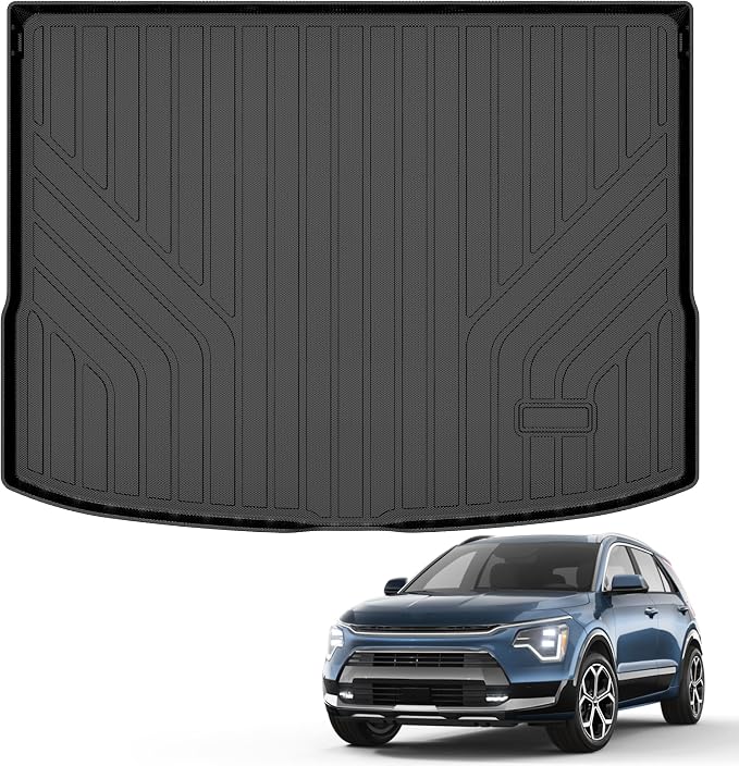 AUXKO All Weather Cargo Mat for Kia NIRO 2026-2023 (Not for PHEV or EV) | High Wall,All-Weather,All Season,Odorless,Anti Slip,Rain&Salt Resistant,TPE Material,Black,Accessories,Pet Friendly by AUXKO