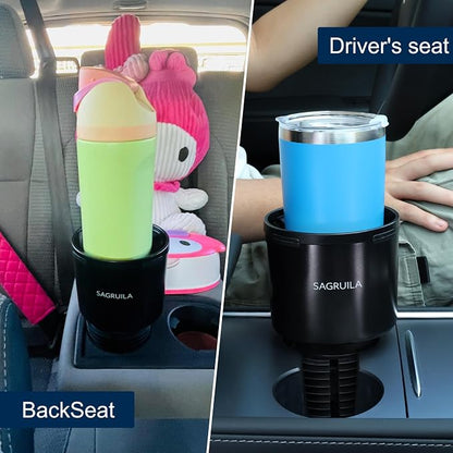 Quick-Install Car Cup Holder Expander, Space-Saving Cup Holder for Car with Offset Design, Non-Slip Large Water Bottle Holder Expander, Compatible with Owala, Stanley, Yeti Cups (24oz to 64oz) - Image 7