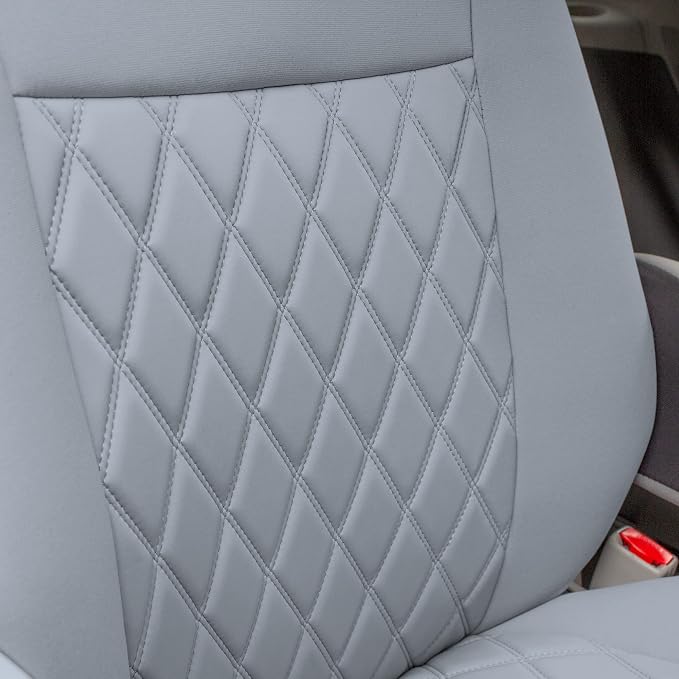 FH Group Custom Fit Car Seat Covers Specifically Made for 2011-2020 Toyota Sienna 7 Seater with Ultraflex Neoprene Water Resistant Automotive Seat Covers - 2nd Row Solid Gray - Image 2