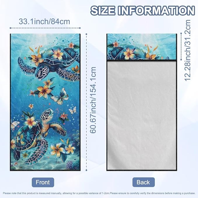 Car Towel Seat Cover 1 Piece Sea Turtle Car Seat Cover Protector Front Seats Breathable Comfortable Universal Fit for SUV Van Truck Sedan - Image 7