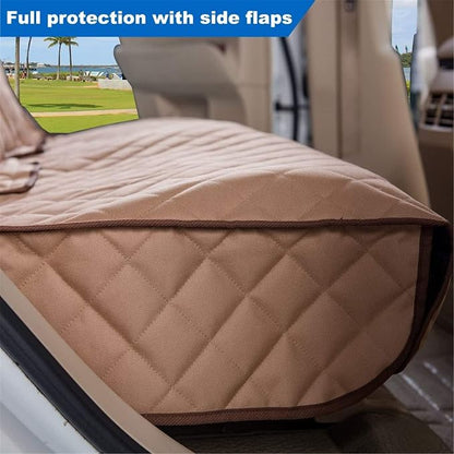 VIEWPETS Bench Car Seat Cover Protector, Waterproof Heavy-Duty, Tan | Nonslip Dog Back Seat Cover Protect from Mud, Spills, Scratches, Machine Washable, Universal Fit for Vehicles, Trucks&SUVs - Image 8