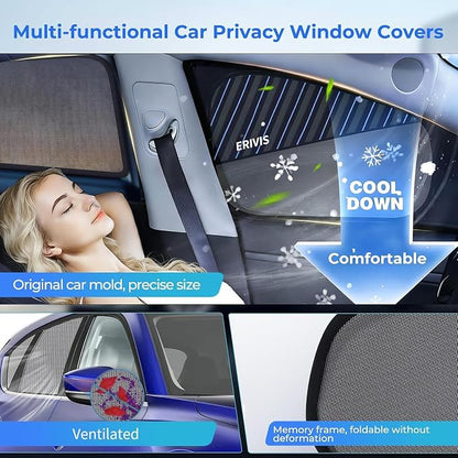 2PCS Rear Side Window Mesh Shades for 2017-2025 Mazda CX-5 | for 2017-2025 Mazda CX-5 Accessories, Sun & Heat Block Privacy Window Covers, UV Protection for Kids, Pets & Outdoor Travel - Image 4
