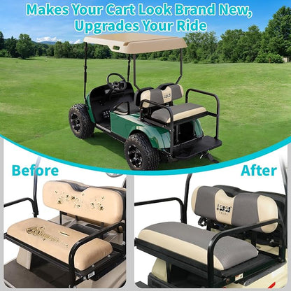 10L0L Golf Cart Seat Covers for Yamaha EZGO Club Car Seat Towel Cushion | Breathable Mesh All-Season Front/Rear Seat Blanket, UV Resistant, Cool Comfort, Machine Washable, Easy On, Great Golf Gift - Image 4