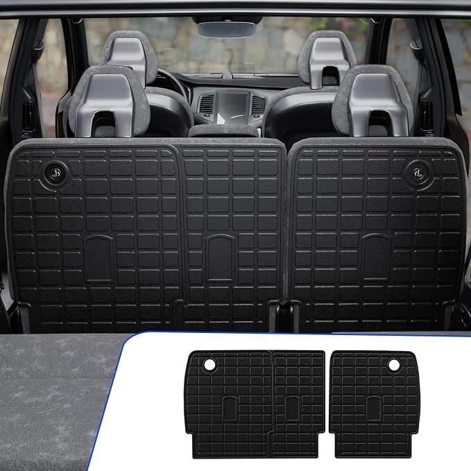 Rongtaod 2nd Row Kick Mats for 2022-2026 Nissan Pathfinder 7&8 Seats | 2nd Row Backrest Mats TPE All Weather Back Seat Cover Protector 2024 Pathfinder Accessories by Rongtaod