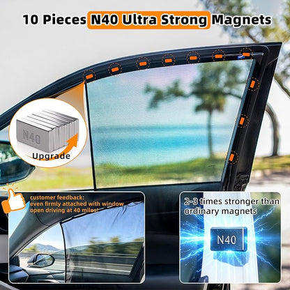 Magnetic Car Side Window Sun Shade Car Window Shade for Driver Side Small Size Fit SUVs and Compact Cars Highlander Corolla CRV RAV4 Silverado Tacoma - Image 3