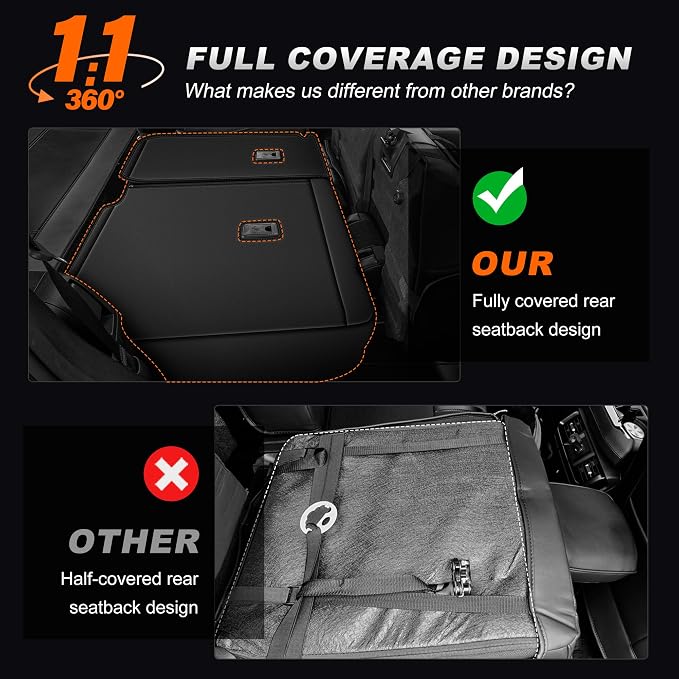 Custom Fit Seat Covers for Toyota 4runner 2011-2024 7 Seats | Full Set Faux Leather Car Seats Cover for 2011 2012 2013 2014 2015 2016 2017 2018 2019 2020 2021 2022 2023 2024 4Runner Black - Image 9