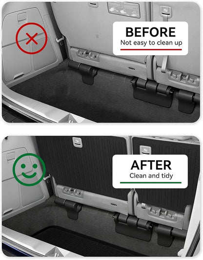 Cargo Liner Compatible with 2011-2017 Honda Odyssey Trunk Mat Cargo Mat Back Seat Cover Protector (Backrest Mats+Trunk Mat) - Image 3
