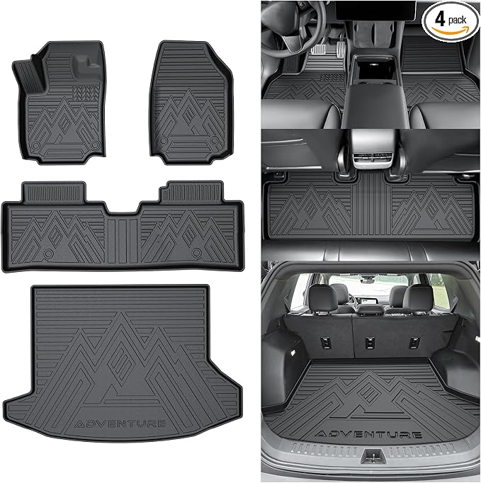 T TGBROS for Chevy Equinox Floor Mats 2025 2026 All Weather Floor Liners Cargo Liner for Chevrolet Equinox/GMC Terrain Accessories 4PCS Car Mats Set Non-Slip TPE Black(Not for EV) by TTGBROS
