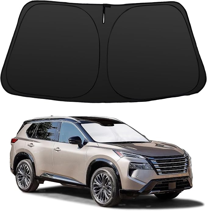 Windshield Sun Shade for 2021-2026 Rogue 3rd Gen | Foldable, Full covered for windshield, Block UV Rays, Heat Reduction, Easy to install, Keeps Car Cooler by YYCKE