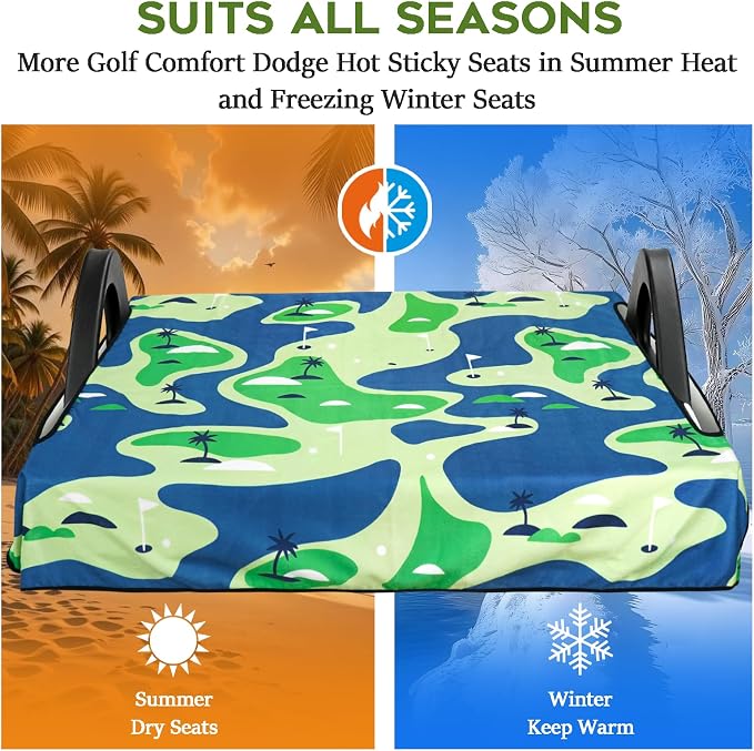 Golf Cart Seat Covers Club Car Golf Cart Accessories for Men Women Golf Carts Seat Towel Blanket 2-Seat Golf Cart Decorations - Image 6