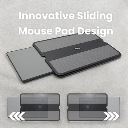 MAX SMART Portable Laptop Lap Pad, Laptop Desk with Retractable Mouse Tray, Sturdy Stable Work Surface for Bed Sofa Couch or Travel - Image 3