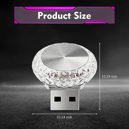 1 PC USB LED Car Interior Atmosphere Lamp, Plug and Play Portable Mini Car Night Ambient Light, Auto Dashboard Decoration Accessories for Most Cars, SUVs, Trucks (Purple) - Image 2