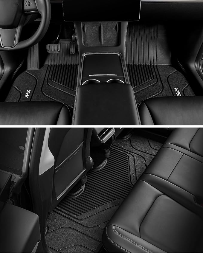 3W Tesla Model Y Floor Mats 2020-2024 2025(Not for Juniper), Cargo Liners & Frunk & Seatback Protector Mats,TPE Custom Fit All Weather, Full Set, Accessories 5-Seater | Cargo Liners & Frunk & Seatback Protector Mats,TPE Custom Fit All Weather, Full Set... - Image 8