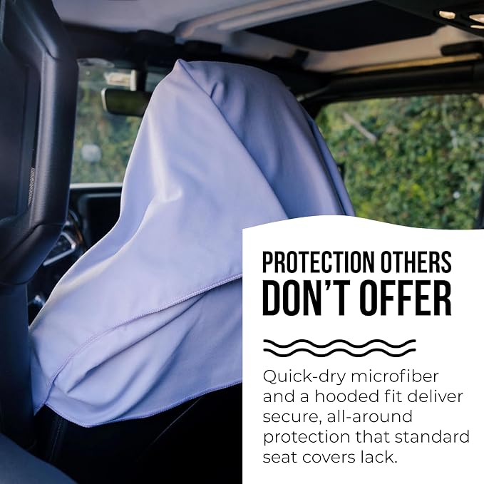 Premium Microfiber Car Seat Towel Cover (Taro Purple) | Keep Your Seats Clean & Dry - Machine Washable, Universal Fit Protects Against Sweat, Wet Gear & Sandy Beach Trips - Image 4
