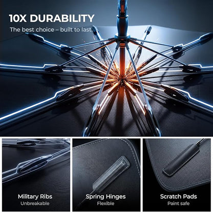 [2026 Upgraded] DooGooCoo Windshield Sun Shade Umbrella for Subaru Crosstrek 2018-2025 2026 [100% Sunlight Blocked, Cooling Ice Crystal] Sunshade for Car Windshield for Crosstrek Sun Shade. - Image 6