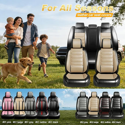 Fit Renegade Seat Covers Custom Fit for Jeep Renegade 2015-2023, Full Set | Premium Leather Full Coverage Protector, Waterproof, Breathable, Scratch Resistant, Easy Wipe, Airbag Compatible, Black+Beige - Image 9