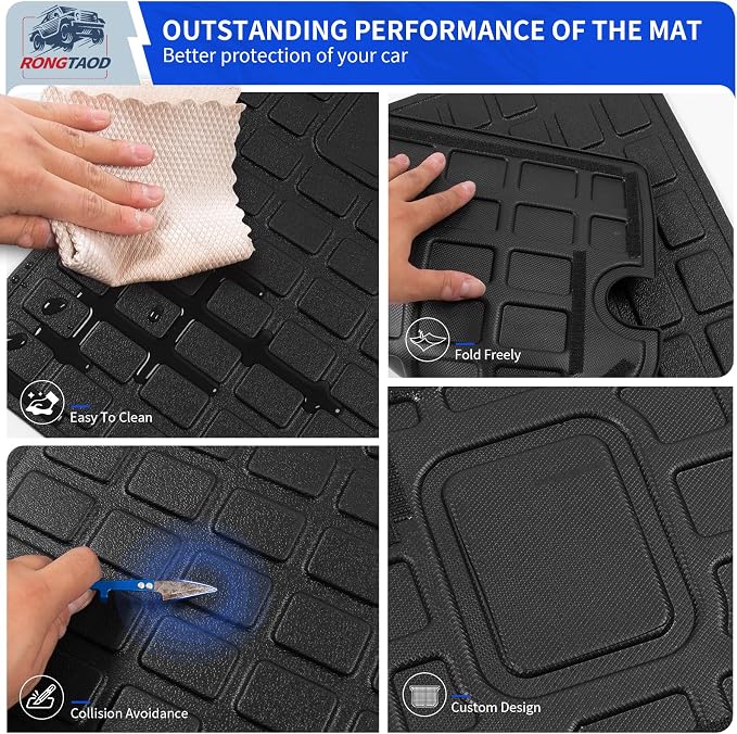 Rongtaod Back Seat Cover Protector for 2010-2024 Toyota 4Runner 5 Seats | Backrest Mats TPE All Weather Rear Seat Covers 4 Runner Accessories - Image 6