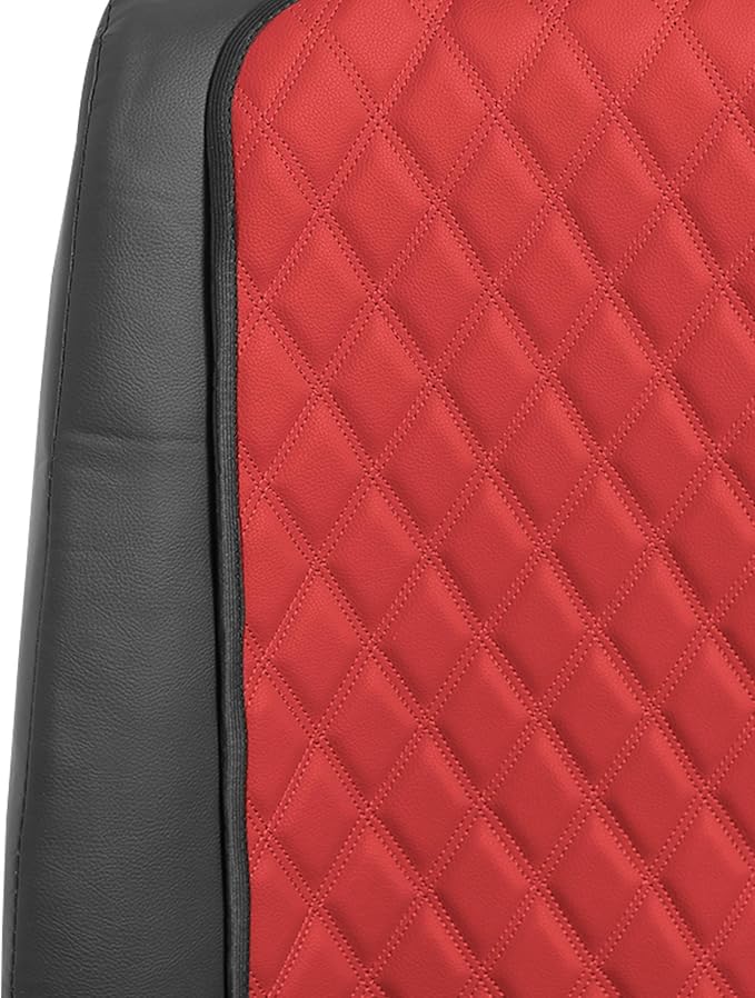 FH Group Car Seat Cushion – Faux Leather Single Front Seat Cover with Front Pockets, Airbag Compatible, Universal Fit Car Seat Cushion for Driver or Passenger Seat, SUV, Truck, Sedan & Van – Red - Image 4