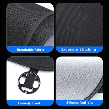TOPABYTE Seat Cushion Covers Full Set for Tesla Model 3 Highland 2017-2026 | Car Front Rear Seat Protector Four Seasons Universal Ice Silk Seat Protector Pad Mat Interior Decoration Accessories - Image 4