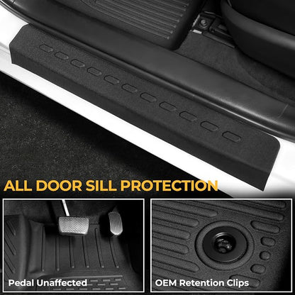 Floor Mats for 2014-2019 Toyota Corolla Sedan Accessories | Full-Coverage Set with Cargo Liner, Odorless & Durable, All-Weather Protection, 3D Laser Fit, Easy to Spray Clean - Image 4